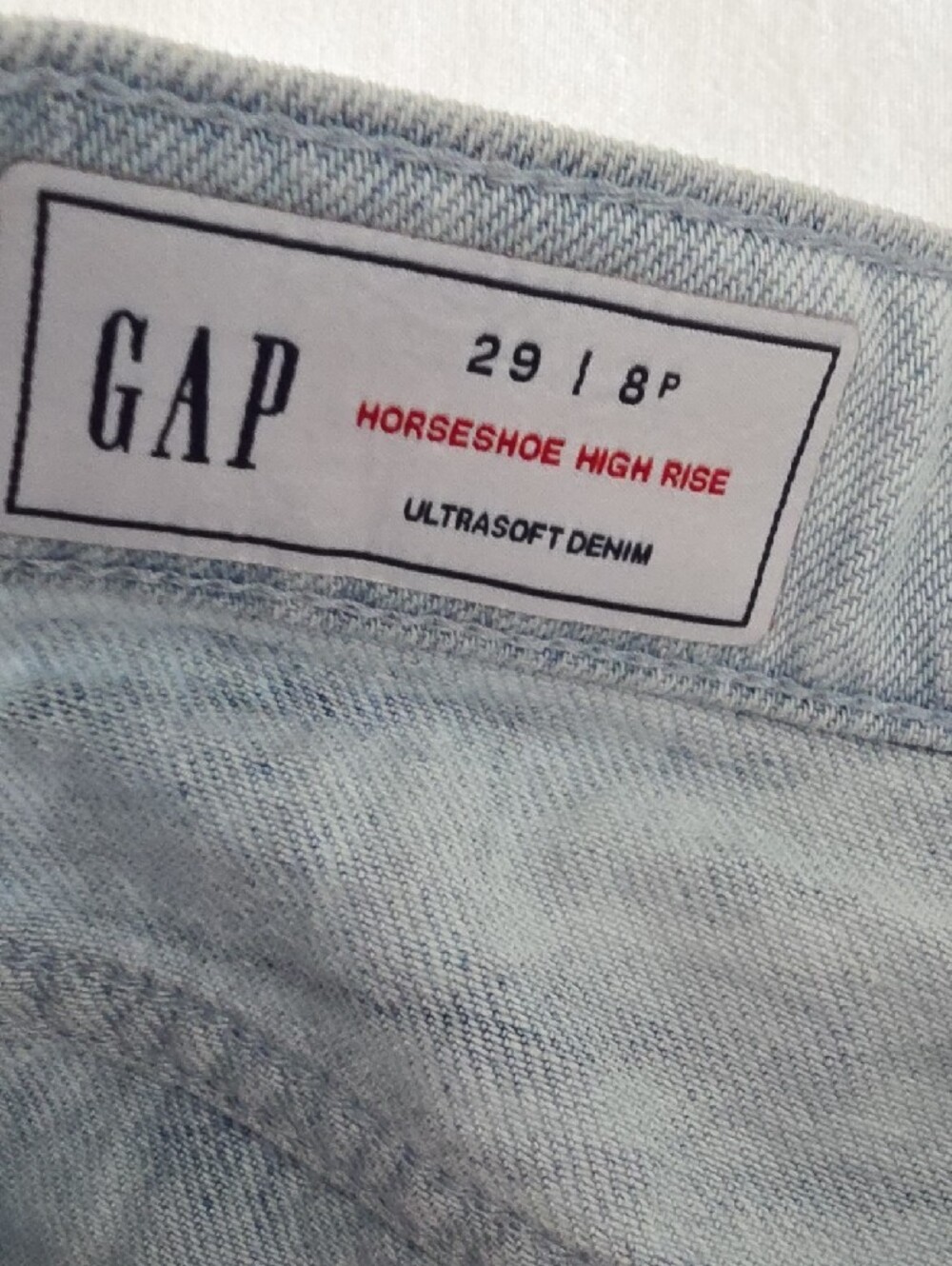GAP High-Rise Tie-Dye Light and Dark Blue Jeans - Picture 2 of 6